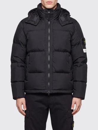 Stone Island Piumino in nylon ripstop imbottito con cappuccio amovibile