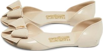 Ferragamo Ballerine con fiocco - Toni neutri