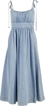 Zimmermann Wanderlust Denim Picnic Jurk - Dames - Casual kleedjes - Blauw - 2XS - Denim - Kleedjes