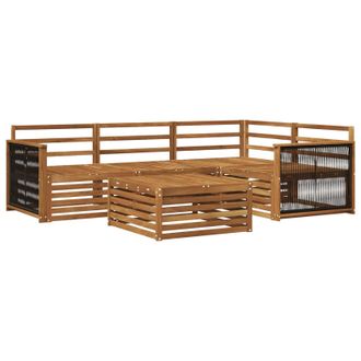 vidaXL Conjunto De Sof&aacute;s De Exterior 5 Pcs Natural Vidaxl