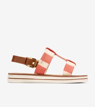 Cole Haan Womens Pinch Long-Weekender Sandals - Orange Size 10.5