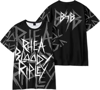 Generic Rhea Ripley Merch T-Shirt Summer Unisex Casual Stylish Design Short Sleeve Tee Cosplay Sport Top (R293514A21,XS)