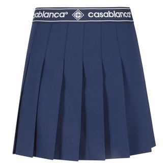 Casablanca Short Skirts, female, Blue, Size: 2XS Pleated Skirt