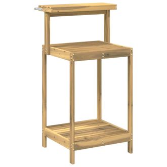 vidaXL Banco De Trasplante Exterior 56,5 X 48,5 X 107 Cm Blanco Vidaxl