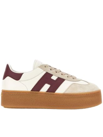 Hogan Cream Beige Suede H-Logo Sneakers