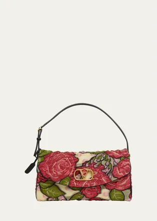 Valentino Garavani Small Floral Jacquard Shoulder Bag