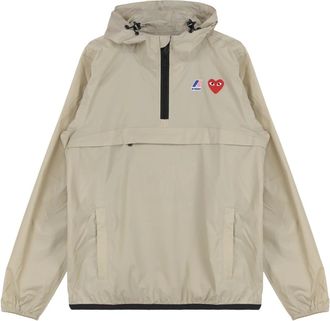 Comme Des Gar&ccedil;ons Jassen, Heren, Groen, S, Windjack met capuchon en logopatch