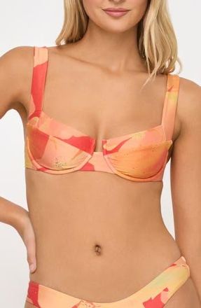 L*Space Coast to Coast Underwire Bikini Top in Native Poppies at Nordstrom Rack, Size Medium