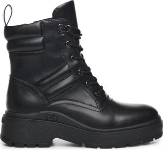 Liu Jo Leren Veterlaarzen - Dames - Veterlaarzen - Zwart - 40 EU - Leer - Schoenen