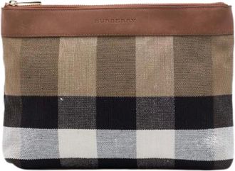 Burberry Pre-owned Canvas Clutch - - Pre-owned - Donna - Marrone - ONE SIZE