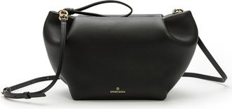 La Portegna Marta Leather Clutch Bag With Shoulder Strap in Black at Nordstrom
