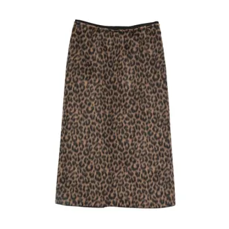 Alysi Rokken, Dames, Bruin, S, Tailored Midi Skirt