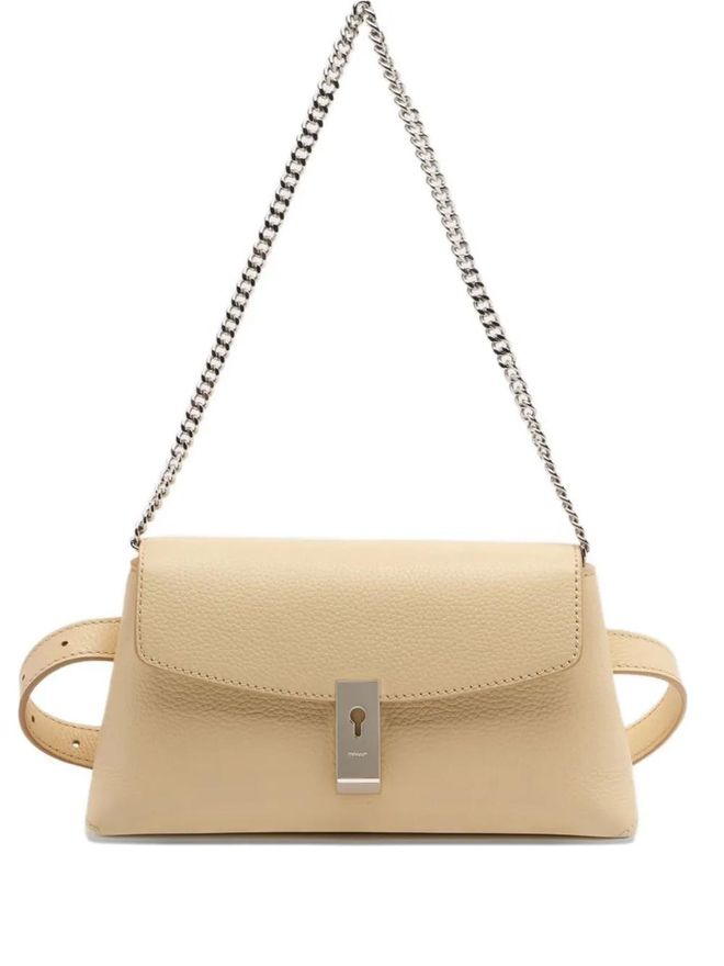 grained lock-me mini bag - women - Grained Calf Leather - One Size - Neutrals