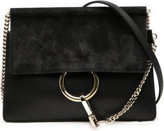 Chlo&eacute; Pre-owned Chloe Small Calfskin and Suede Faye Crossbody 01 20 75 65