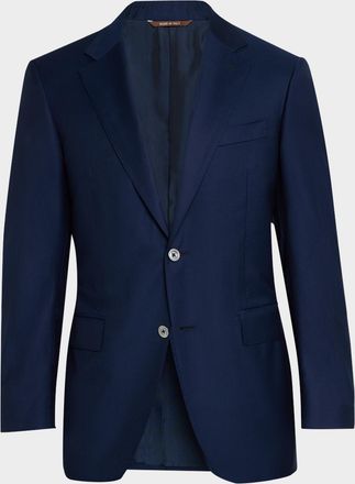 Canali Men & apos;s Solid 150s Wool Twill Blazer