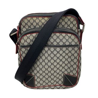 Celine Black Red Color Nylon Canvas Shoulder Bag (Pre-Owned)