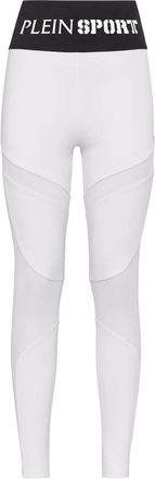 Plein Sport Multicut Leggings - Dames - Trainingsleggings - Wit - S - Polyester - Fitness