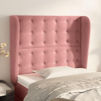 vidaXL Cabecero Con Orejas De Terciopelo Rosa 83x23x118/128 Cm Vidaxl