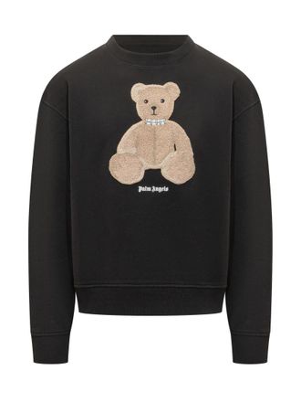 Palm Angels Black Graphic Crew Neck Sweatshirt