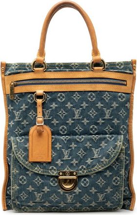 Louis Vuitton Blue Canvas Denim Tote Bag (Pre-Owned)