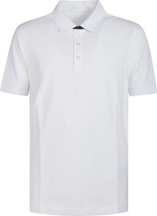 Fay Polo Shirt met Dubbele Kraag in Bicolor Stijl - Heren - Polos - Wit - 3XL - Tops