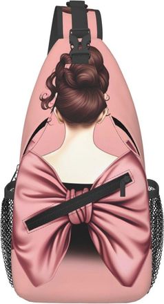 Generic Bow Girl Shoulder Bag Lightweight Cross Body Bag Breathable Crossbody Bags For Workout Men Women