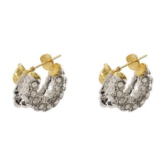 Simone Rocha Stacked Rhinestone Earrings - Silver