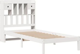 vidaXL Cama con estantería sin colchón madera maciza de pino 90x190 cm vidaXL