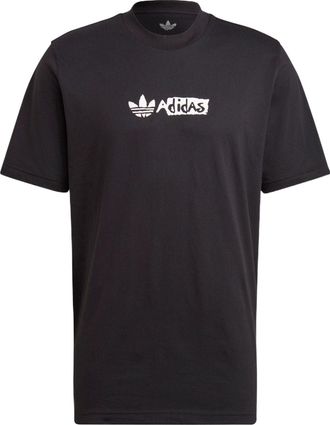 adidas originals Solid Color Logo Sports Short Sleeve Black HT1657