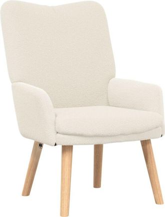 vidaXL Silla Relax Crema 63 x 67 x 94 cm tela Vidaxl