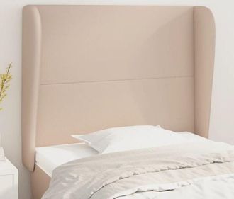 vidaXL Cabecero Con Orejas Cuero Sint&eacute;tico Capuchino 83x23x118/128 Cm Vidaxl