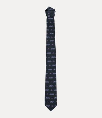 Vivienne Westwood Tie 7cm Lion Black Men