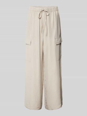Marc O'Polo Wide Leg Stoffhose mit Cargotaschen in Beige, Gr&ouml;&szlig;e 42