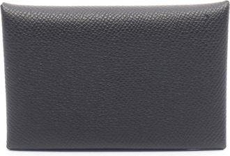 Herm&egrave;s Black Epsom Leather Coin Purse/Coin Case (Pre-Owned)