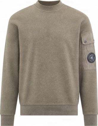 C.P. Company Taupe Crew Neck Cotton Sweatshirt