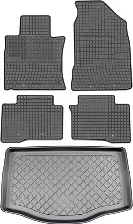 OEM Juego De Alfombrillas De Goma Para Coche Y Maletero Para Ssangyong Tivoli Crossover (de Marzo De 2015 A 2018)