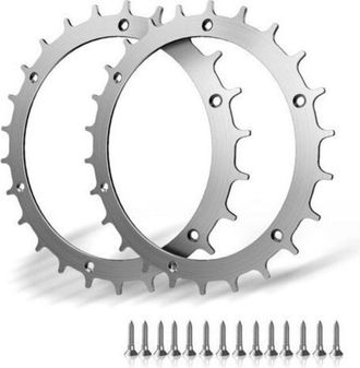 OEM Juego De 2 P&uacute;as De Acero Inoxidable Para Cortac&eacute;spedes Bosch Indego - Mayor Tracci&oacute;n - 170 Mm - 14 Tornillos Incluidos
