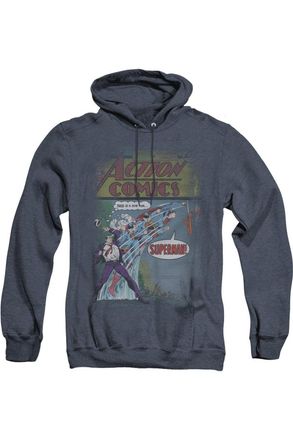 Gildan Superman Quick Change Adult Heather Hoodie / Hooded Sweatshirt