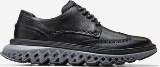 Cole Haan Mens 5.ZER&Oslash;GRAND Wingtip Oxford Shoes - Black Size 10.5