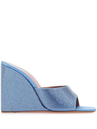 Amina Muaddi Lupita muiltjes - Blauw