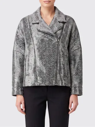 Pinko Giacca corta con ricamo di paillettes e fantasia chevron multicolor