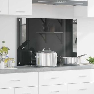 vidaXL Salpicadero De Cocina Gris Oscuro 90 X 60 X 0.6 Cm Vidaxl