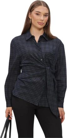 Object Object, Overhemden, Dames, Blauw, S, Katoen, Objmalua L/S RE Shirt 147