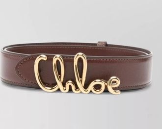 Chlo&eacute; leather logo belt