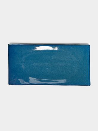 Mervyn Gers Ceramics Hand-Glazed Ceramic Short Rectangular Sushi Plates - 12in/30cm (Set of 4)
