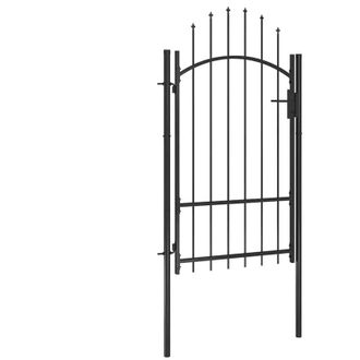 vidaXL Puerta De Jard&iacute;n De Acero Negro 1x2,2 M Vidaxl