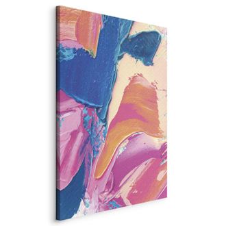 OEM Pintura - Formas En&eacute;rgicas - Una Composici&oacute;n Din&aacute;mica De Pintura Al &Oacute;leo Sobre Lienzo / Expresi&oacute;n Colorida - Fuertes Contrastes En Una Composici&oacute;n En&eacute;