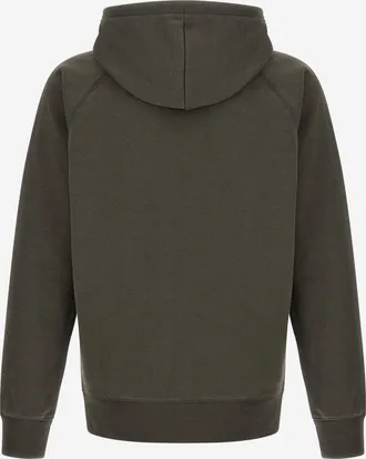 Carhartt Work in Progress Mens Cotton-Blend Hooded Zip Sweatshirt Olive Green Cotton - Polyester Sweatshirts / Sweater