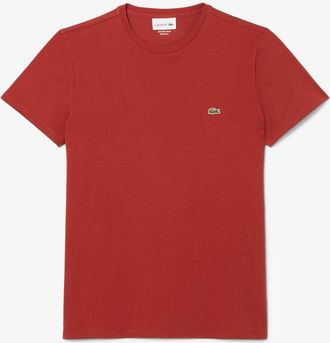 Lacoste Heren Lacoste Pima Katoen T-shirt in Rood