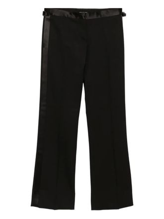 Tom Ford striped trousers - women - Virgin Wool/Cupro/Elastane/Silk - 42 - Black